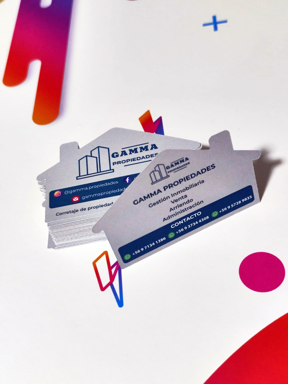 tarjetas troqueladas individualmente